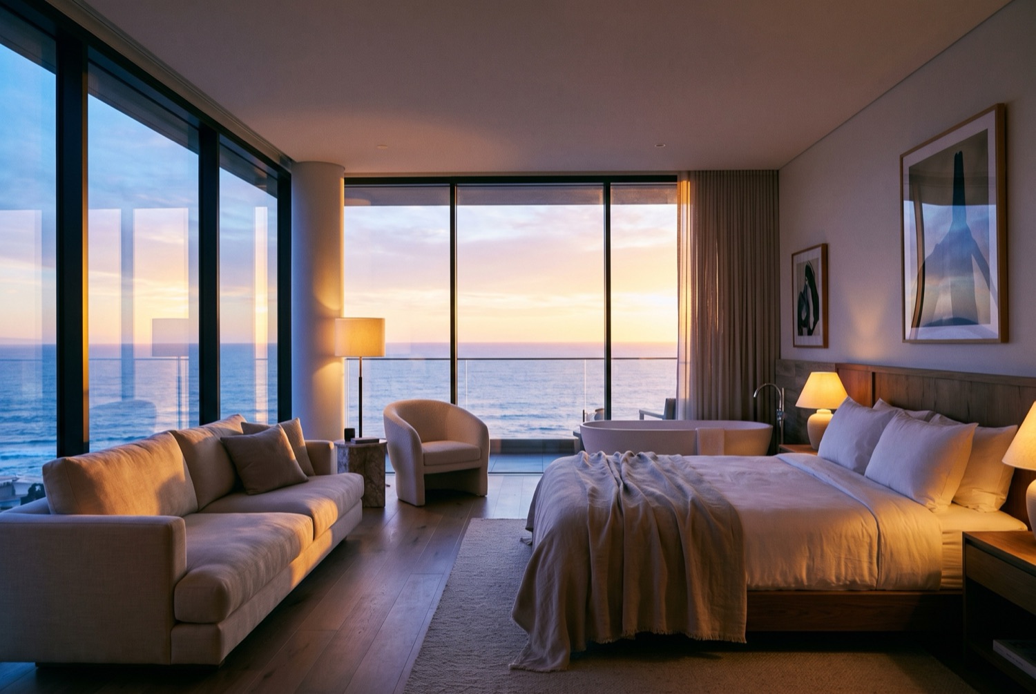 Suite at golden hour